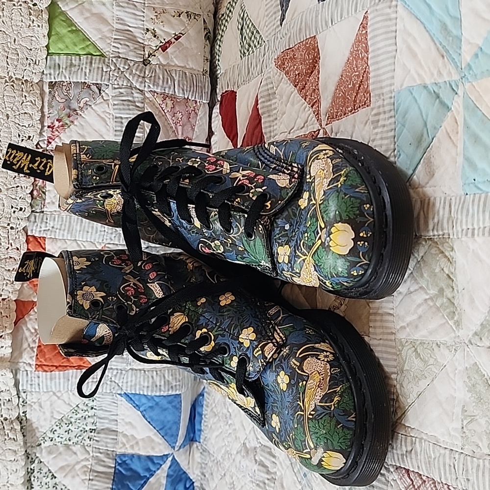 Vintage Dr. Martens Liberty of London Strawberry Thief Boots